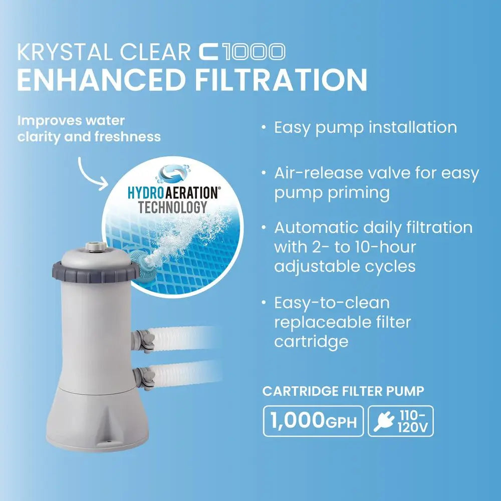 YTYIN Easy Set Above Ground Pool With Cartridge Filter Pump