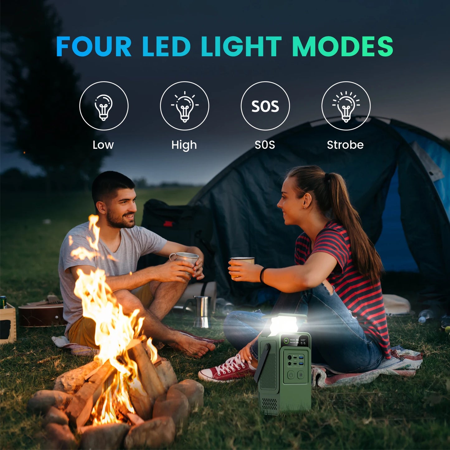 CTOLITY 200W Portable Power Station 192Wh LiFePO4 Battery USB Type C