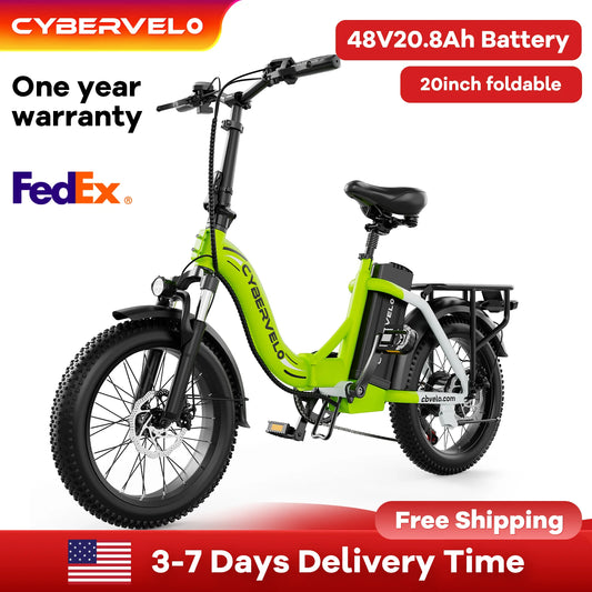 CYBERVELO Mars700 1000W Fat Tire Foldable Electric Bike