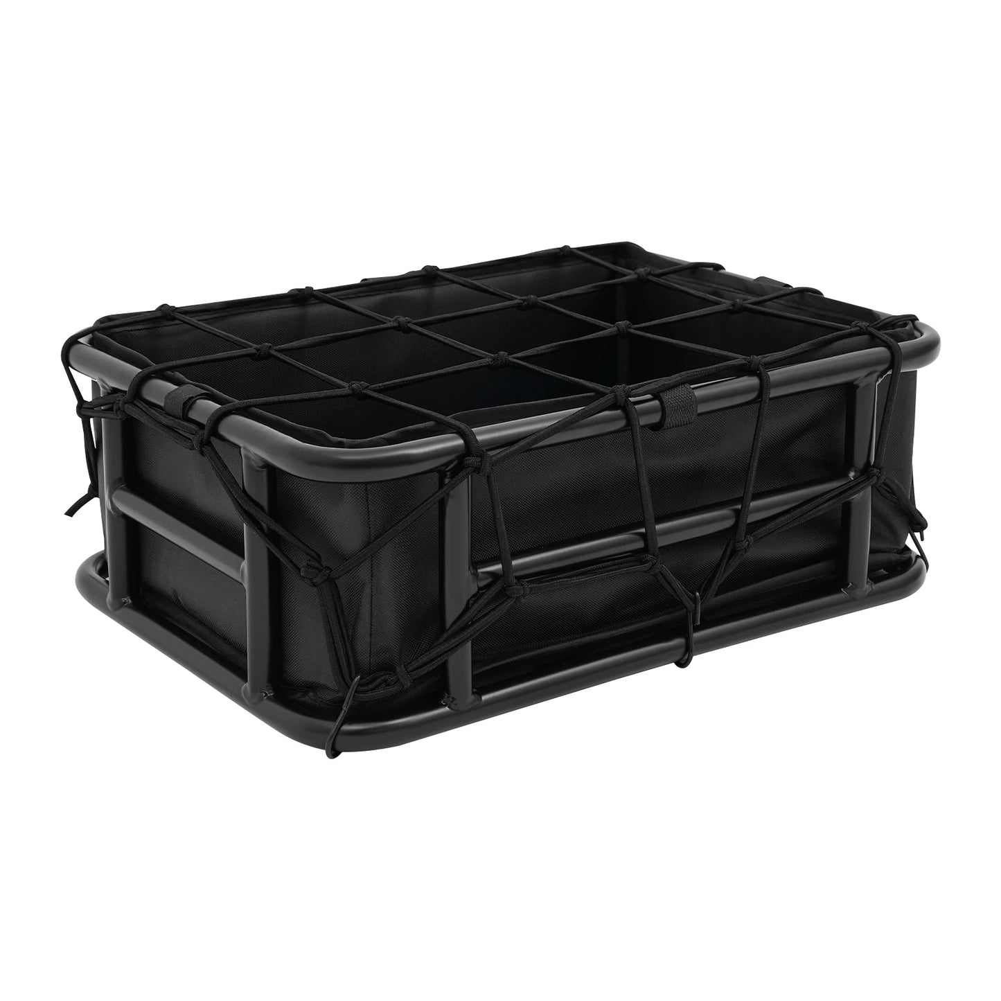 Rustproof Rear Bike Basket With Luggage Net And Inner Liner For Urban Commuting