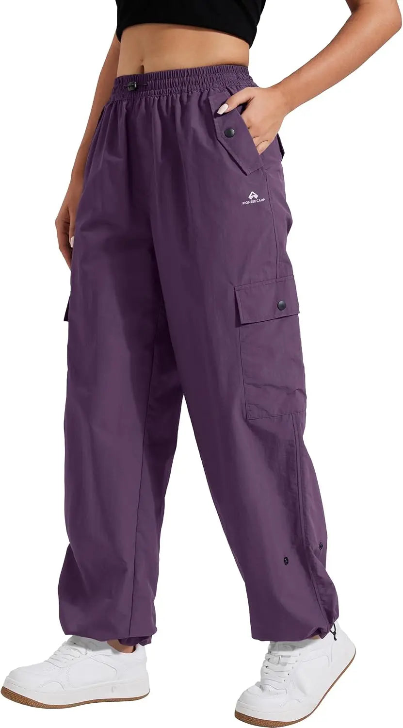 Pioneer Camp Women's Parachute Cargo Hiking Pants With Pockets