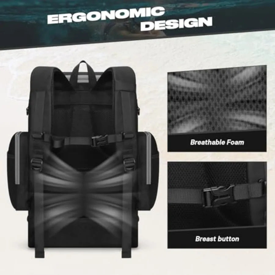 Waterproof Swim Backpack With Separate Shoe And Wet Compartment