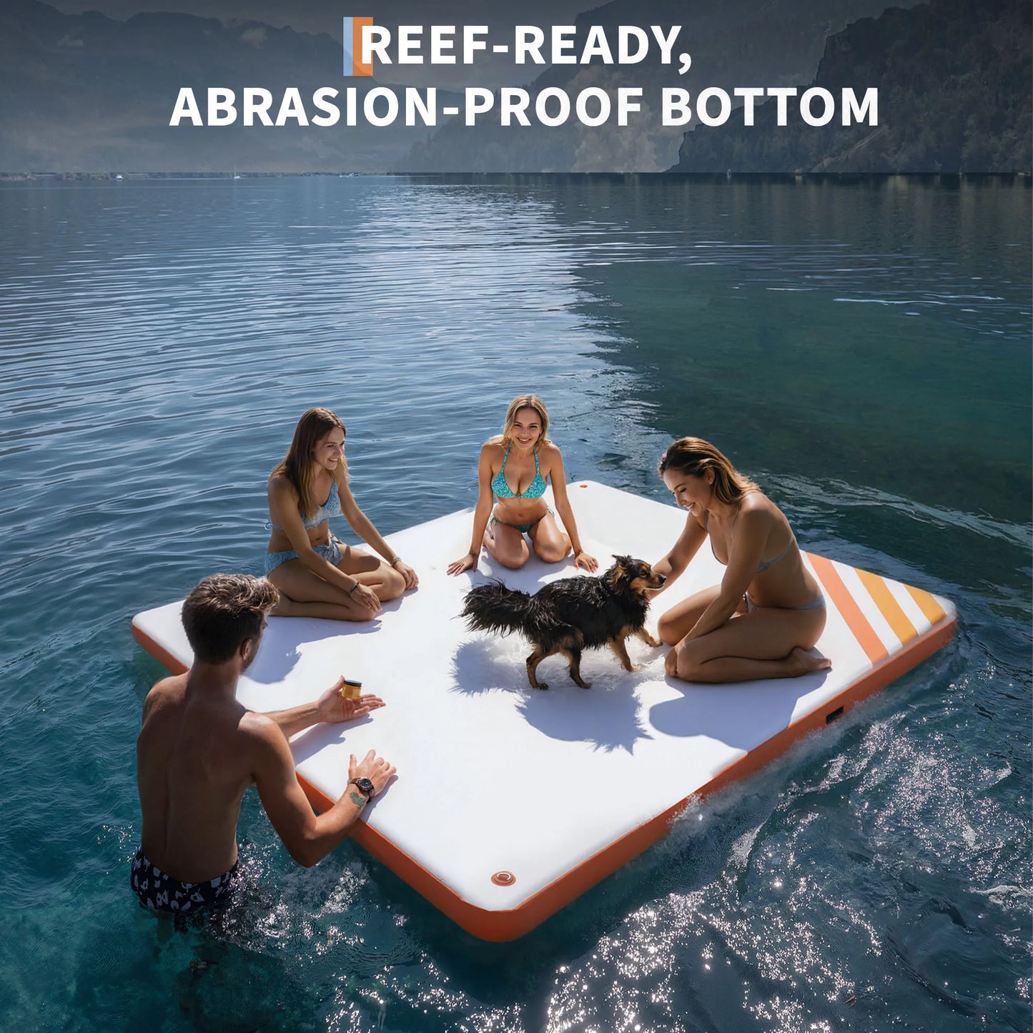 Portable Inflatable Floating Dock Platform Non-Slip PVC Water Mat