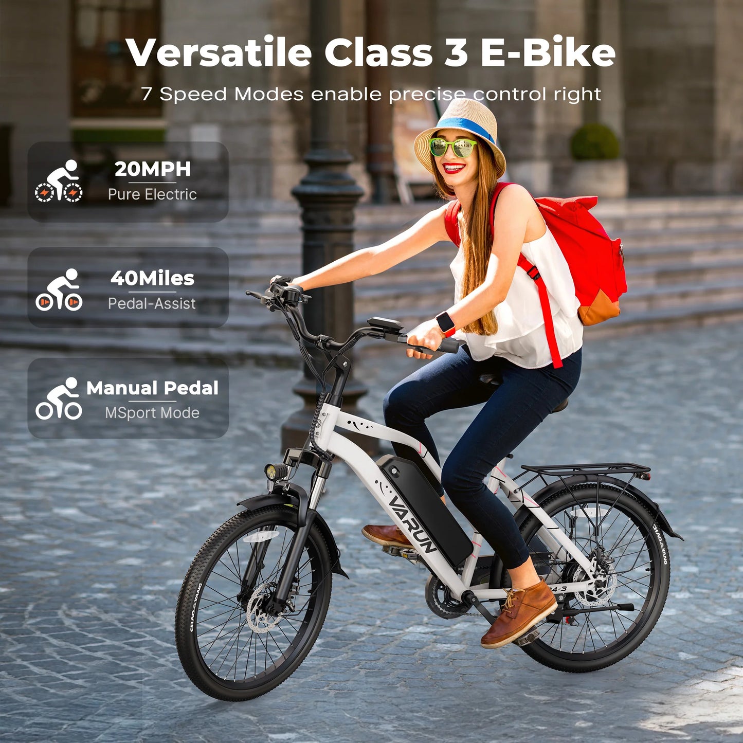 Varun C24-3 Electric City Bike 750W Peak Power Brushless