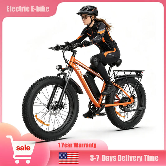 Electric Fat Tire Ebike With 1500W Peak Motor 32 MPH
