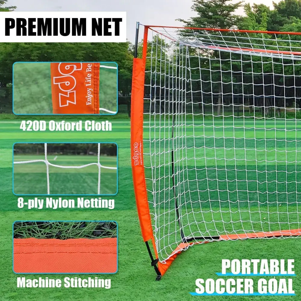 Portable Soccer Goal With Carry Bag And Shin Guards Easy Setup