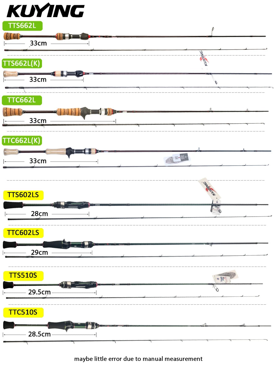 Kuying Teton Spinning Rod Carbon Lure BFS Fuji Parts