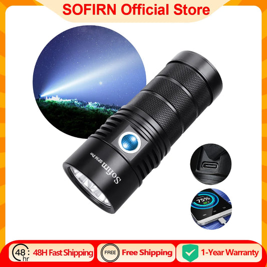 Sofirn SP36 Pro 8000 Lumen USB C Rechargeable LED Flashlight