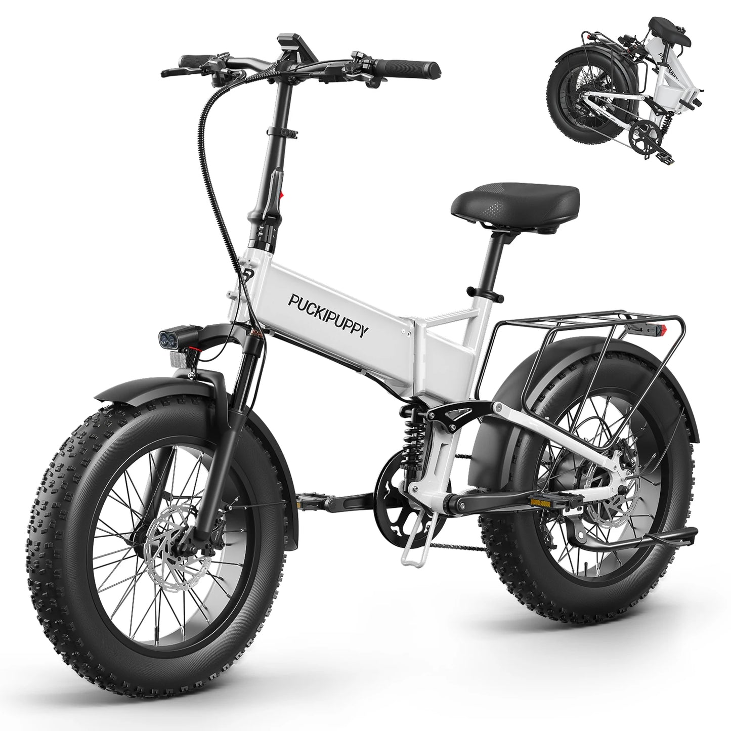 PUCKIPUPPY Dachshund Pro Folding Electric Bike 1350W Peak Motor