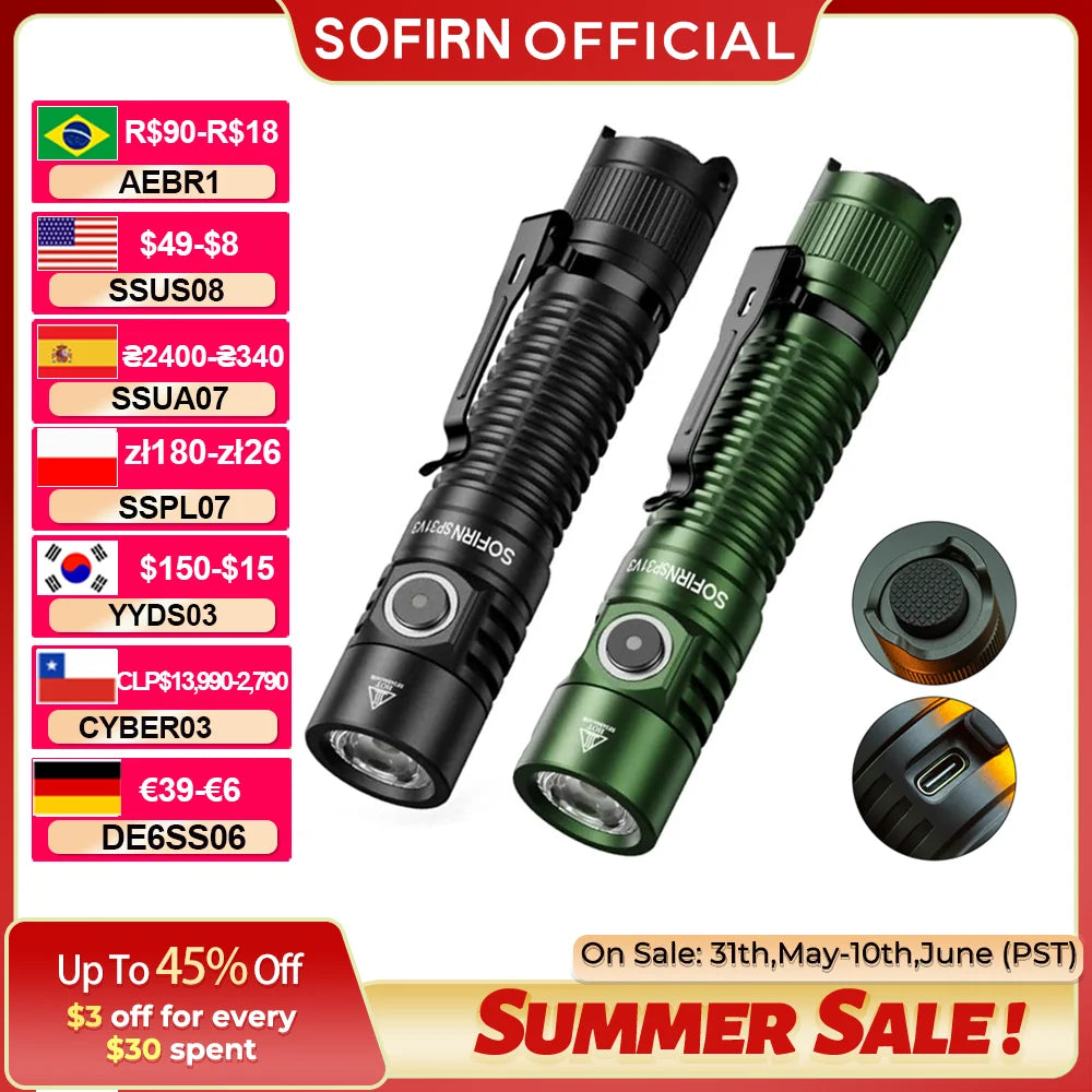 Sofirn SP31 V3.0 Powerful Tactical Flashlight 2000lm
