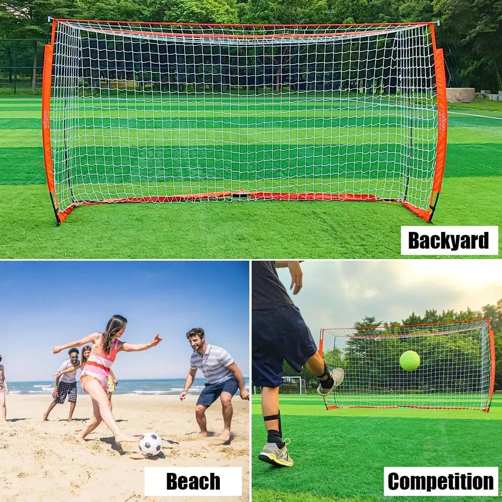 Portable Soccer Goal With Carry Bag And Shin Guards Easy Setup