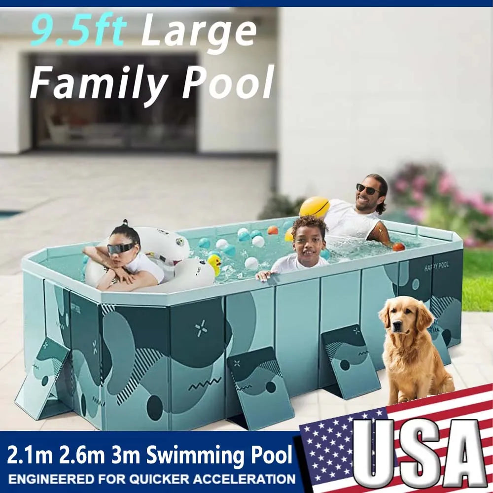 YYW Non Inflatable Foldable PVC Family Pool For Outdoors