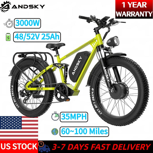 Andsky Apex 50 Electric Bicycle 3000W Dual Motor 52V