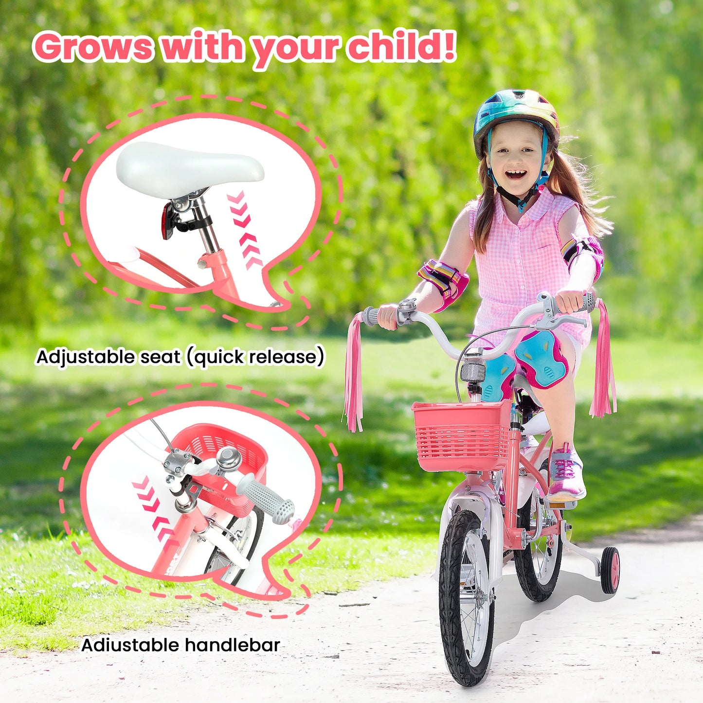 Kids Bicycle With Training Wheels For Ages 2 To Five