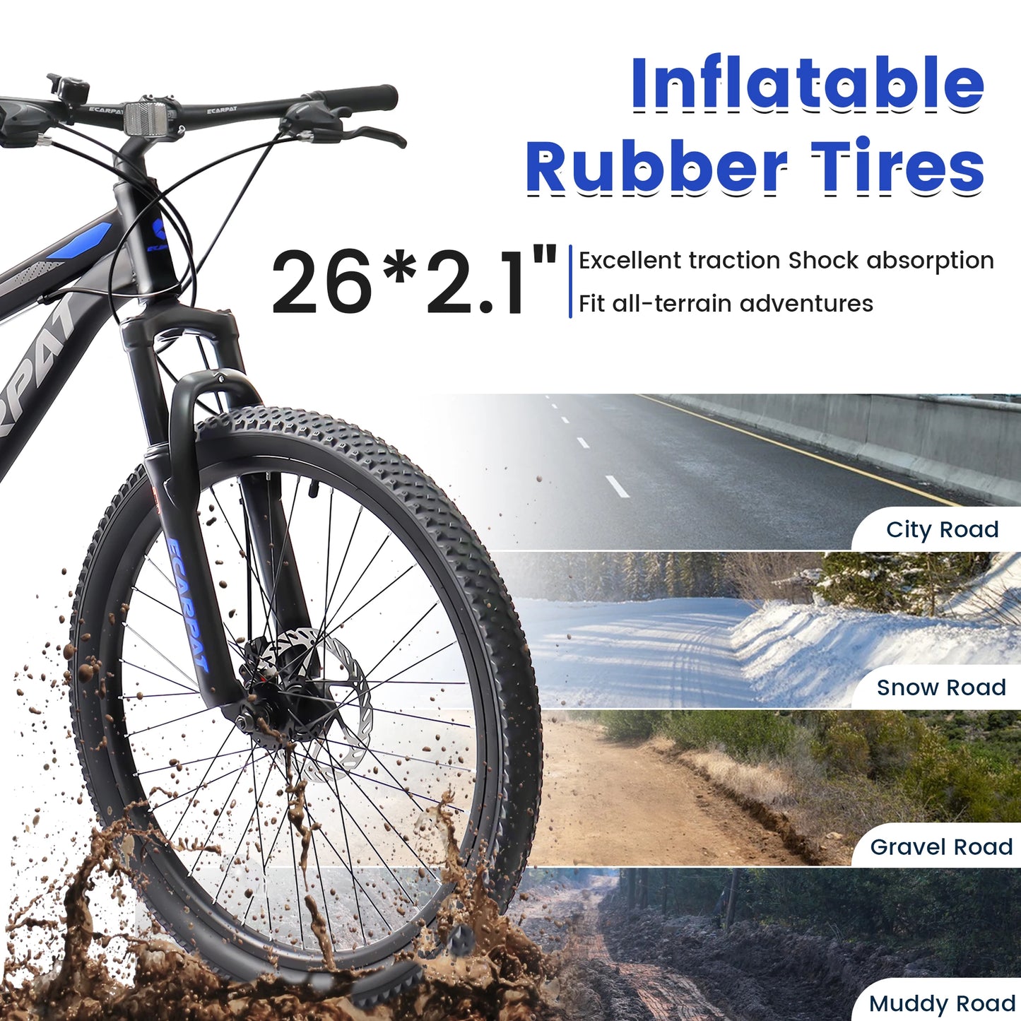 Ecarpat Unisex Dual Full Suspension Mountain Bike