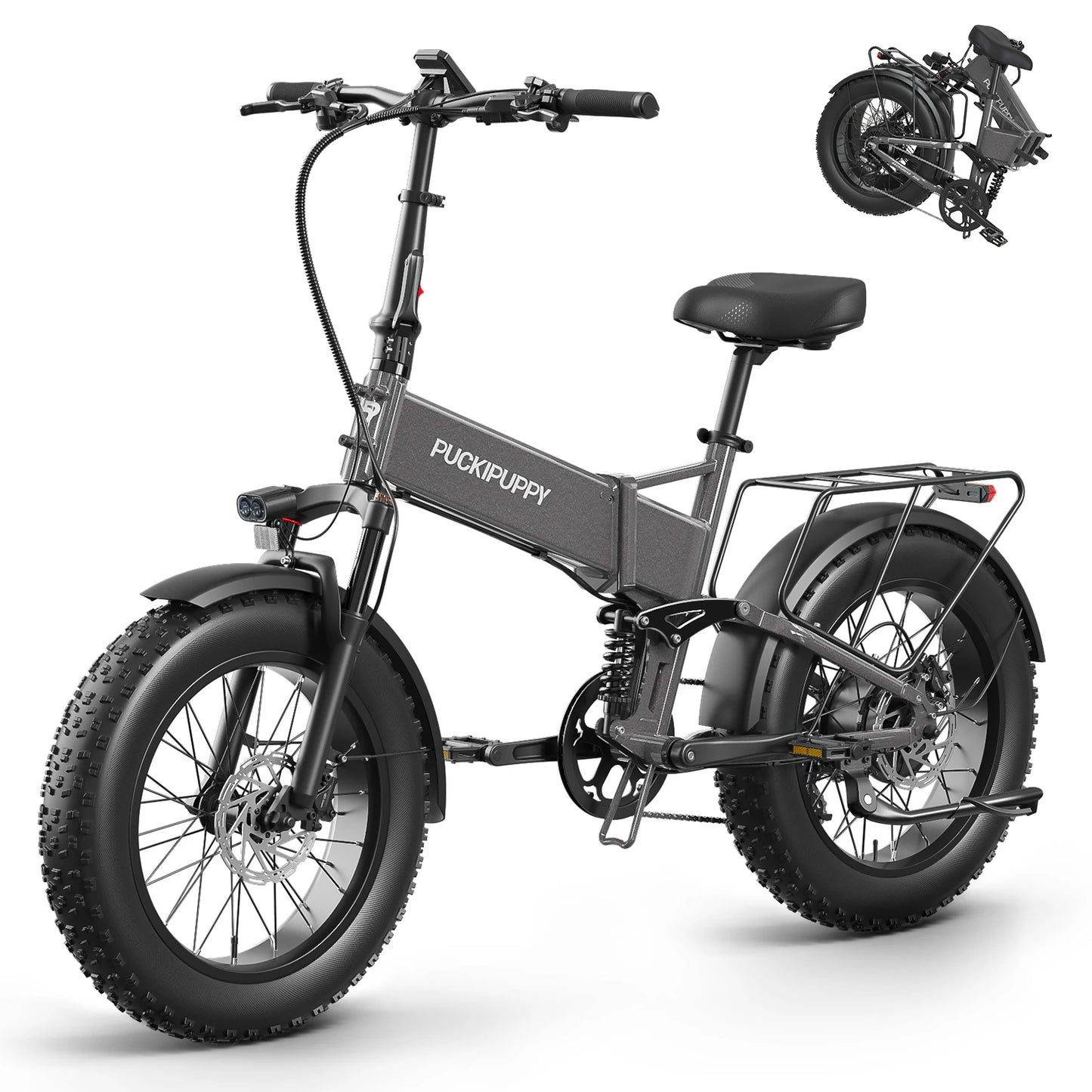 PUCKIPUPPY Dachshund Pro Folding Electric Bike 1350W Peak Motor