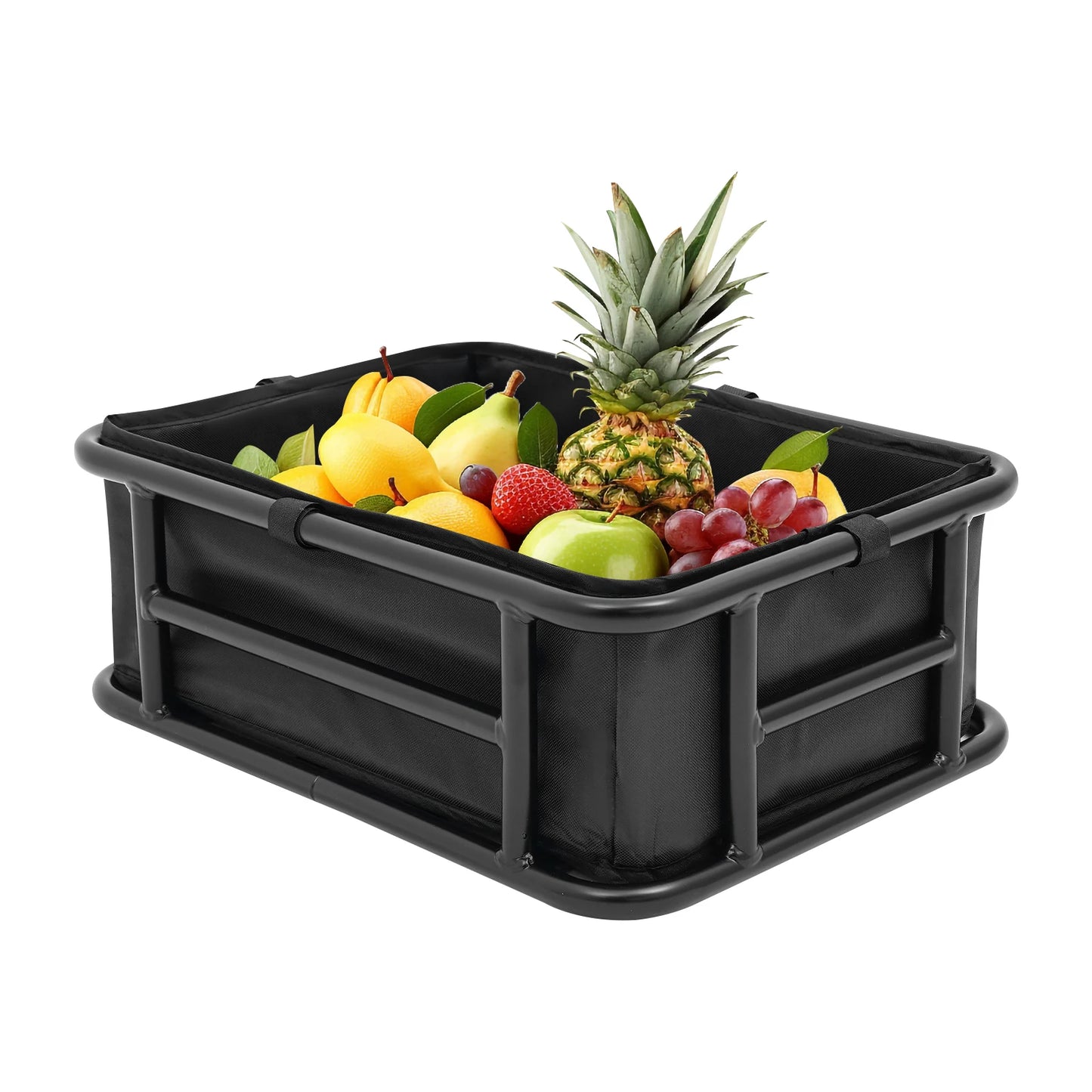 Rustproof Rear Bike Basket With Luggage Net And Inner Liner For Urban Commuting