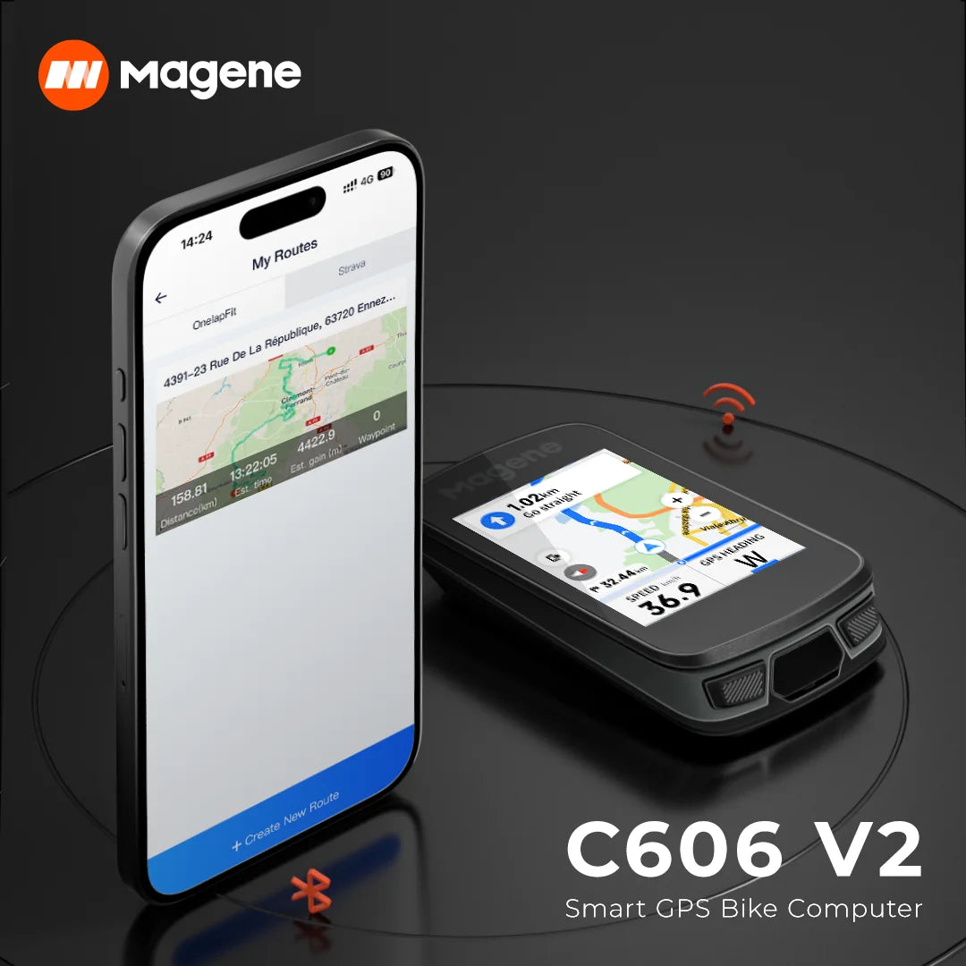 Magene C606V2 GPS Bike Computer With Navigation And Speedometer